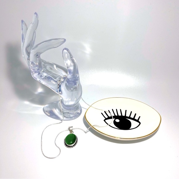 π Lovely green cats eye necklace - Picture 5 of 8